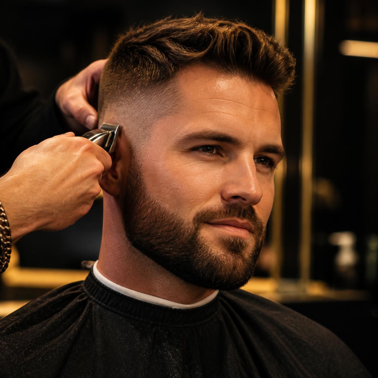 Cliente recebendo atendimento premium na Iron Cut
